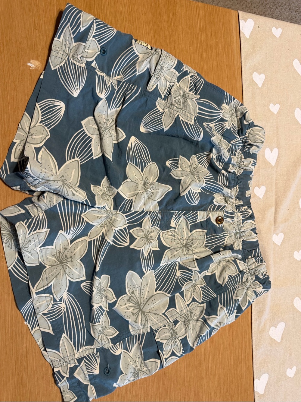 Tommy Bahama Blue Floral Elastic Waist Swim Board Shorts